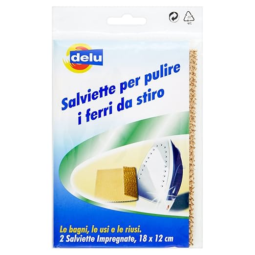 Delu Salviette Per Pulire Ferri Da Stiro 18x12 Cm