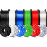 UGUESS TPU Multi‑Color 3D Filament Bundle, TPU 95A Filament 1.75mm 200g*6 | Beginner‑friendly, Black, White, Green, Red, Clear Blue, Clear, Fits with FDM 3D Printers ideal for flexible functional parts