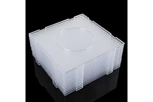 ZIQI 12PCS Mini Perler Bead Pegboards, 2.6mm Plastic Square Boards, Large Clear Pegboards for 2.6MM Mini Fuse Beads, Craft Beads-5.3 x 5.3 Inch
