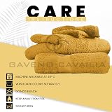 GC GAVENO CAVAILIA Egyptian Cotton Hand Towels Set of 4 700 GSM Ochre 50x85 cm view 4