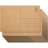 Sustainable Greetings Blank Kraft Paper Postcards - Mail-Ready Blank Paper - DIY Craft Cards - Wedding Postcards - 4 x 6 In, Pack of 100, 350 GSM