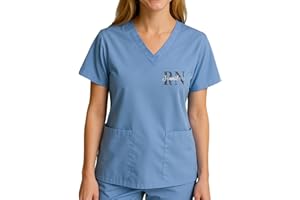 Intriklo Custom Text Name Scrub Set for Men Women, Personalized Name Medical Uniform RN CNA LPN,Custom Healthcare Gifts 2