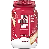 Maxler 100% Golden Whey Protein - 24g of Protein per Serving - Whey Protein Powder for Pre Post Workout - Fast-Absorbing Whey Concentrate, Isolate & Hydrolysate Blend - Raspberry Cheesecake 2 lb