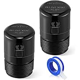Enhon 1-1/2 Inch NPT ABS In Line Vent, Diaphragm RV Air Admittance Valve for Under Sink Vent with PTFE Thread Seal Tape, Easy