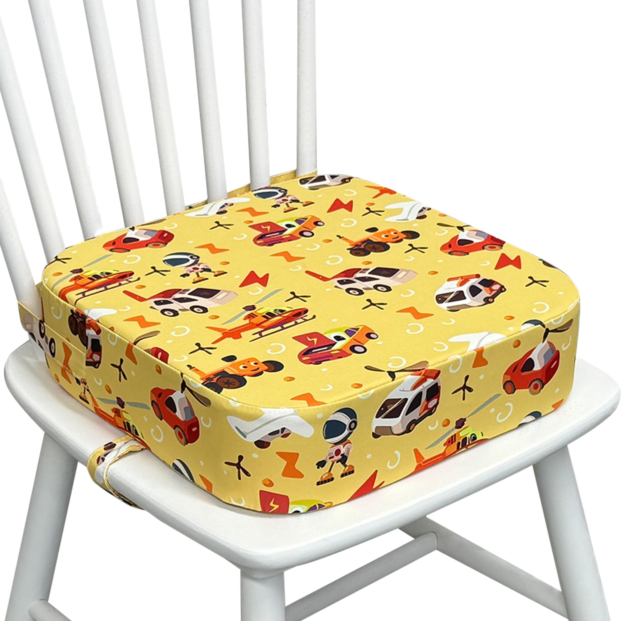 Photo 1 of Toddler Booster Seat for Kitchen Chair, 3.5" Oxford Foam Cushion, Non-Slip Base, Adjustable Straps, Portable Dining Booster for Self-Feeding Toddlers at Home or on The Go (Car)