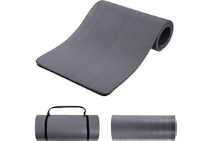 BalanceFrom 1-Inch Premium Yoga Mat,High-Density NBR Foam,1 Inch Thick Yoga Mat for Superior Cushioning and Joint Protection,Non-Slip for Pilates,Gym & Exercise