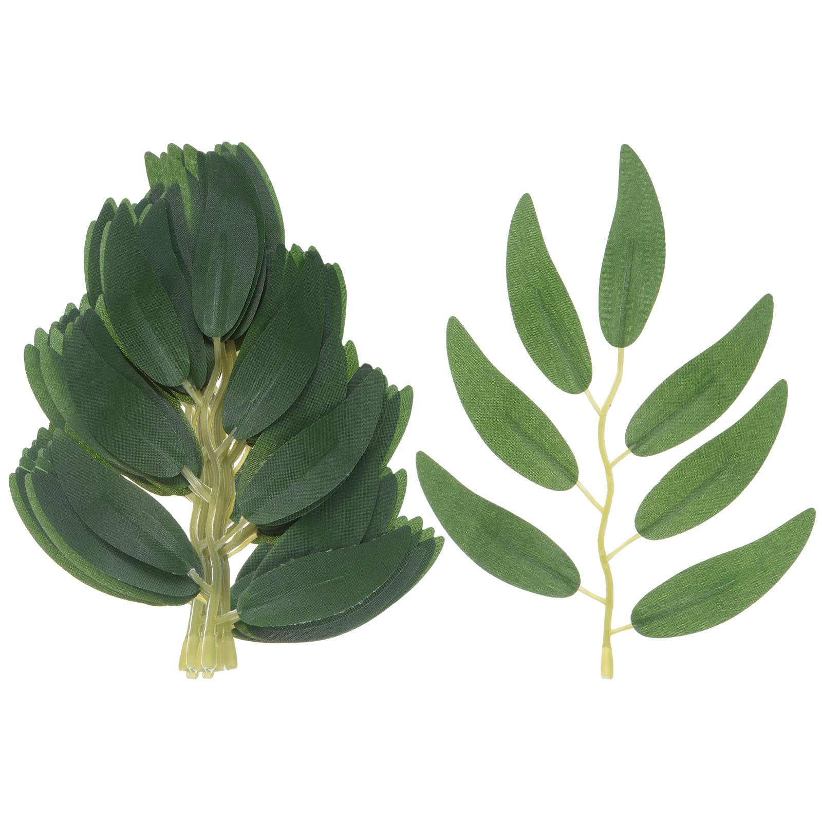 M METERXITY 100-Pack Artificial Willow Leaves, Artificial Fake Willow Garland Stems for Bouquet/Wedding/Wreaths/Decorations, Faux Silk Greenery Leaf [5.7 Inch,Green]