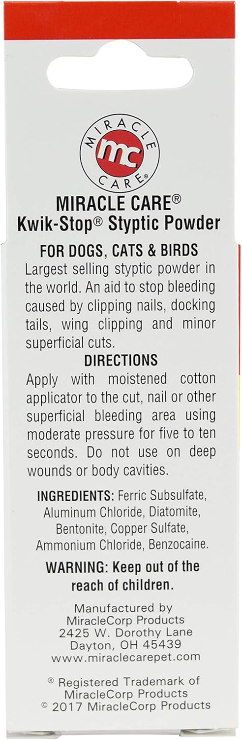 Miracle Care Kwik Stop Styptic Powder, 0.5 Oz: Pet Supplies