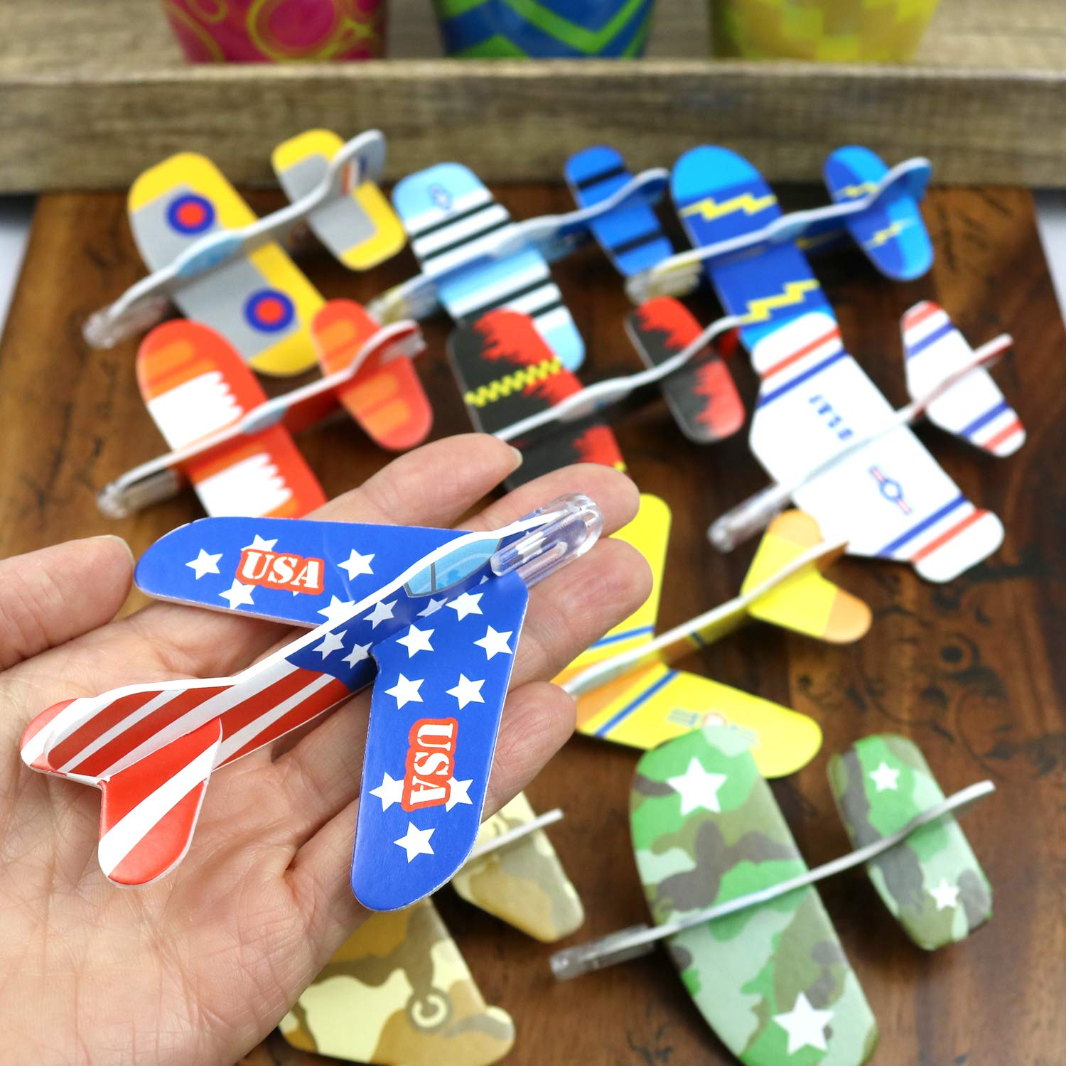 GIFTEXPRESS 72 pcs Foam Gliders Mix/Glider Planes/Foam Airplane Gliders