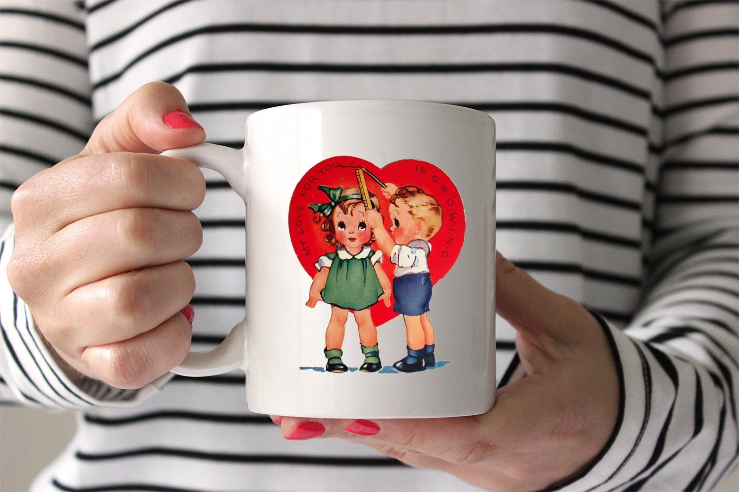 Valentines day custom mug Amazon.com: Cute Vintage Valentine's Coffee Mug: Handmade