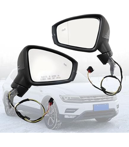 2016 Vw Tiguan Driver Side Mirror Mirror Compatible With 2009-2017 Volkswagen Tiguan Right Passenger Side Heated In-housing Signal Light Paintable Kool-Vue Rear View Mirror Replacement - Foto 6