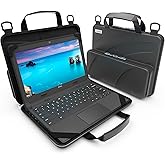 UZBL 11-11.6 Inch Always-on Chromebook Protective Hard Case with Accessory Pouch and Adjustable Shoulder Strap