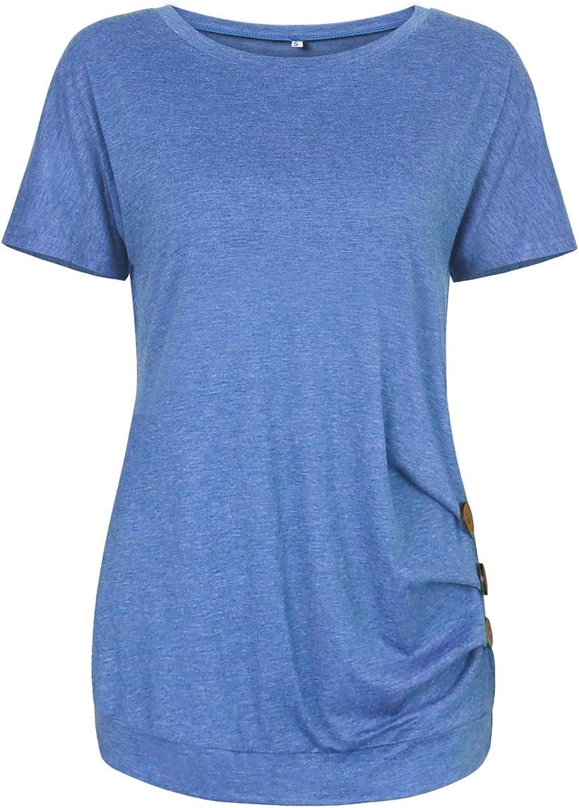 Women's Color Block Long Sleeve Sweatshirt Tunic Tops Lightweight Kangaroo Pocket T Shirts