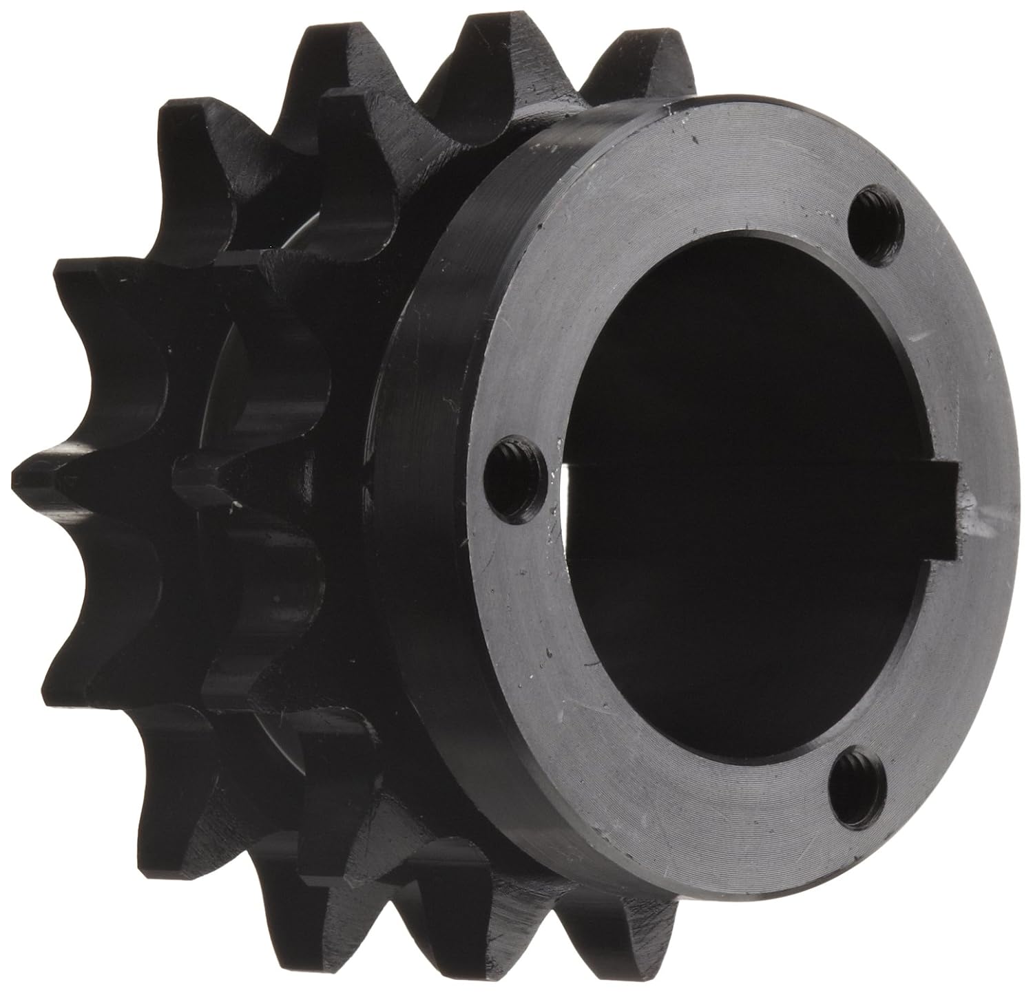 Tsubaki D60P14 Roller Chain Sprocket, Double Strand, Split Taper Design