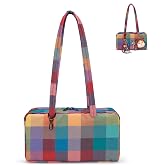 FASTFAIRY Nylon Bowler Bag for Women: Slouchy Lightweight with Charm Loop