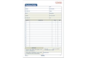 Adams Purchase Order Book, Carbonless, 5.56 x 8.44 Inches, White and Canary, 2-Part, 50 Sets (DC5831)