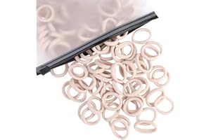 ZINGSO 100 Pcs Baby Hair Ties, Cotton Hair Ties for Girls and Kids, Multicolor Small Seamless Hair Bands Elastic Ponytail Holders Kids Toddler Hair Tie toddler hair tie (Blonde)