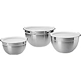 AmazonBasics Stainless Steel Mixing Bowls, Set of 3