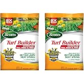 Scotts Turf Builder WinterGuard Fall Weed &amp; Feed3 - Weed Killer Plus Fall Fertilizer, 15,000 sq. ft. (2-Pack)