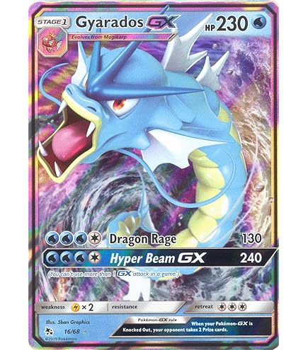 Amazon.com: Gyarados GX - 16/68 - Ultra Rare : Toys & Games