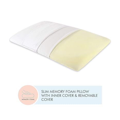The White Willow Orthopedic Memory Foam Soft Thin Slim Sleeping