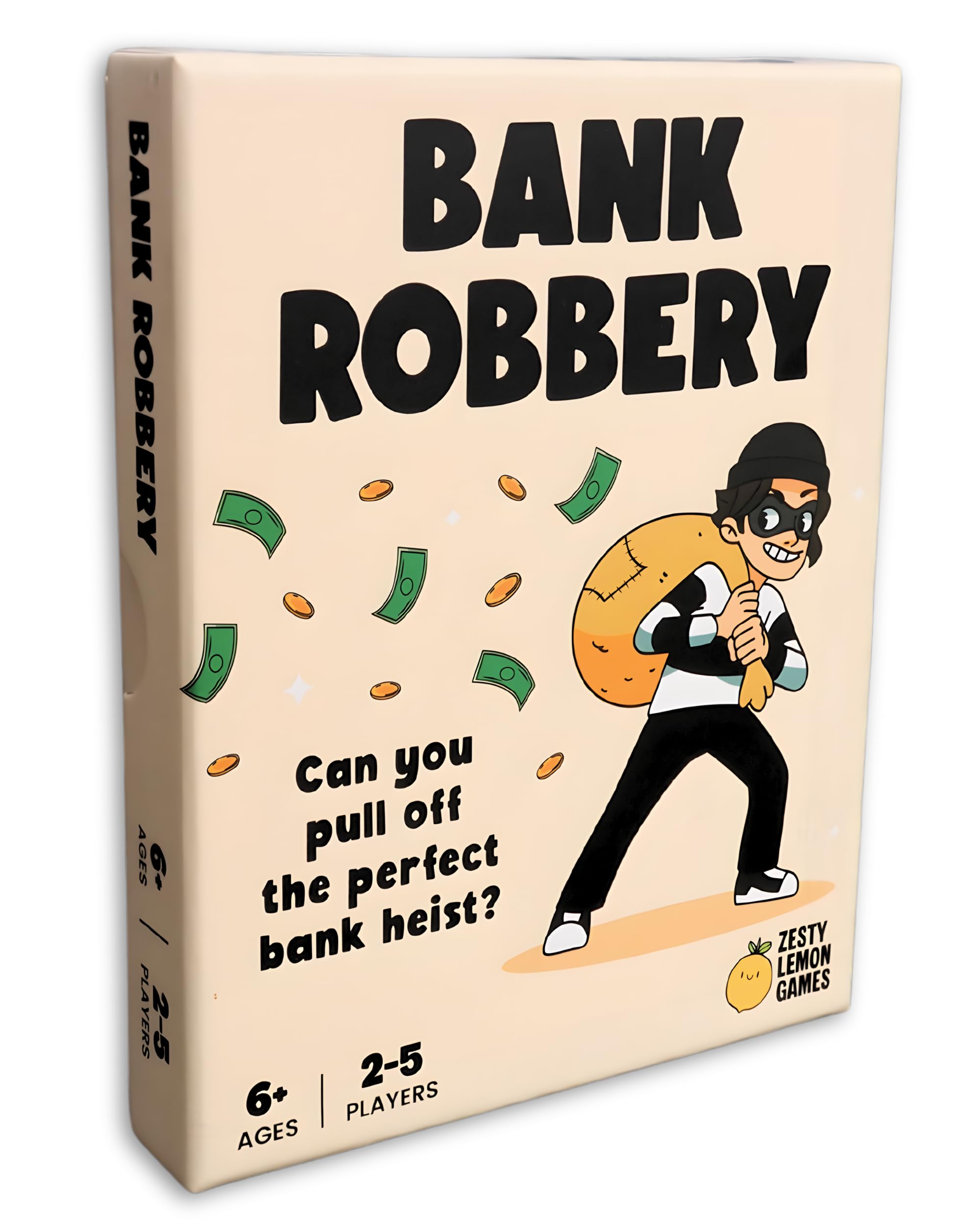 Zesty Lemon Games Bank Robbery | Strategic Heist Money Game | Family Fun Card Game for 2-5 Players
