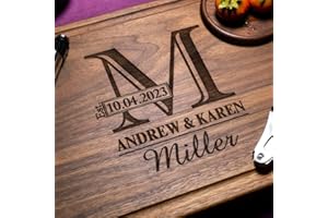 Straga Personalized Cutting Boards | Handmade Wood Engraved Charcuterie | Custom Wedding, Anniversary, Housewarming Gift for 