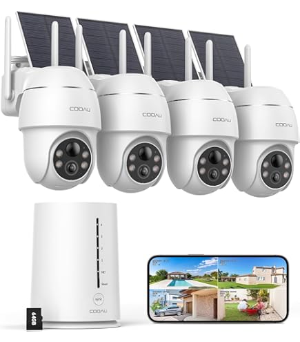 Amazon.com : COOAU 4MP Solar Security Camera Wireless Outdoor