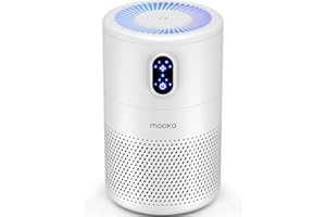 MOOKA Air Purifiers for Home Large Room up to 1076 ft², H13 True HEPA Air Filter Cleaner, Odor Eliminator, Remove Smoke Dust Pollen Pet Dander, Night Light(Available for California)