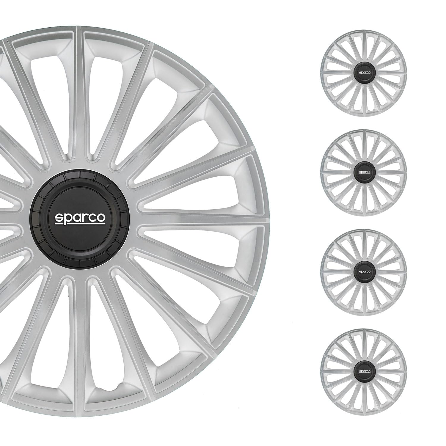 Sparco Wheel Covers Treviso - 16-inch - Silver - Set of 4 pieces