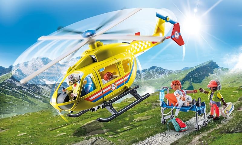 71203 Hélicoptère de Secours - City Life - Les Secours - Intervention en Haute Montagne avec des équipements de Secours - City Action Ville & Métiers - Dès 4 Ans