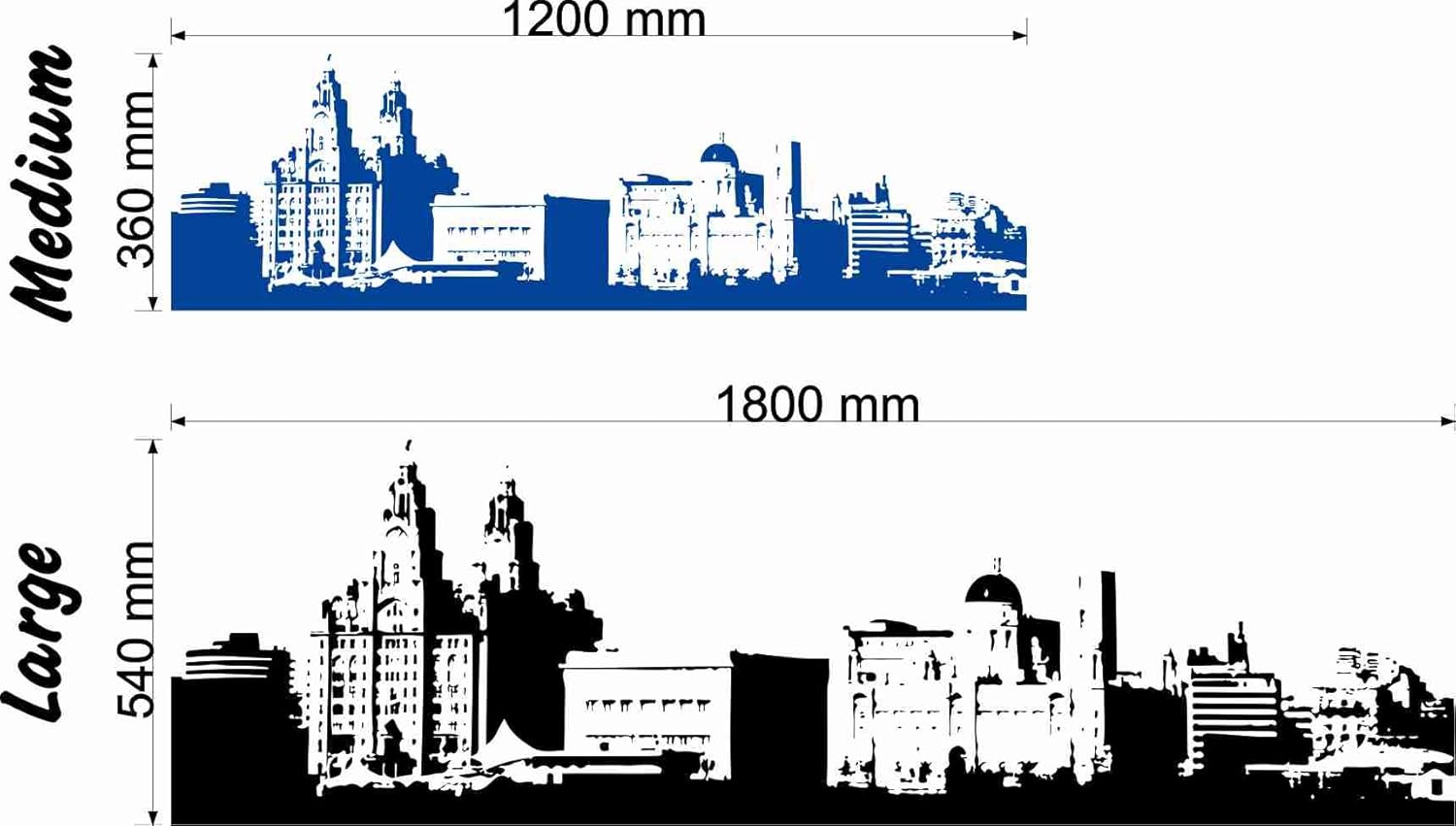 Liverpool Skyline Wall Decal (Large) Amazon.co.uk Kitchen & Home