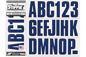 Stiffie Uniline Navy 3" ID Kit Alpha-Numeric Registration Identification Numbers Stickers Decals for Boats & Personal Watercraft