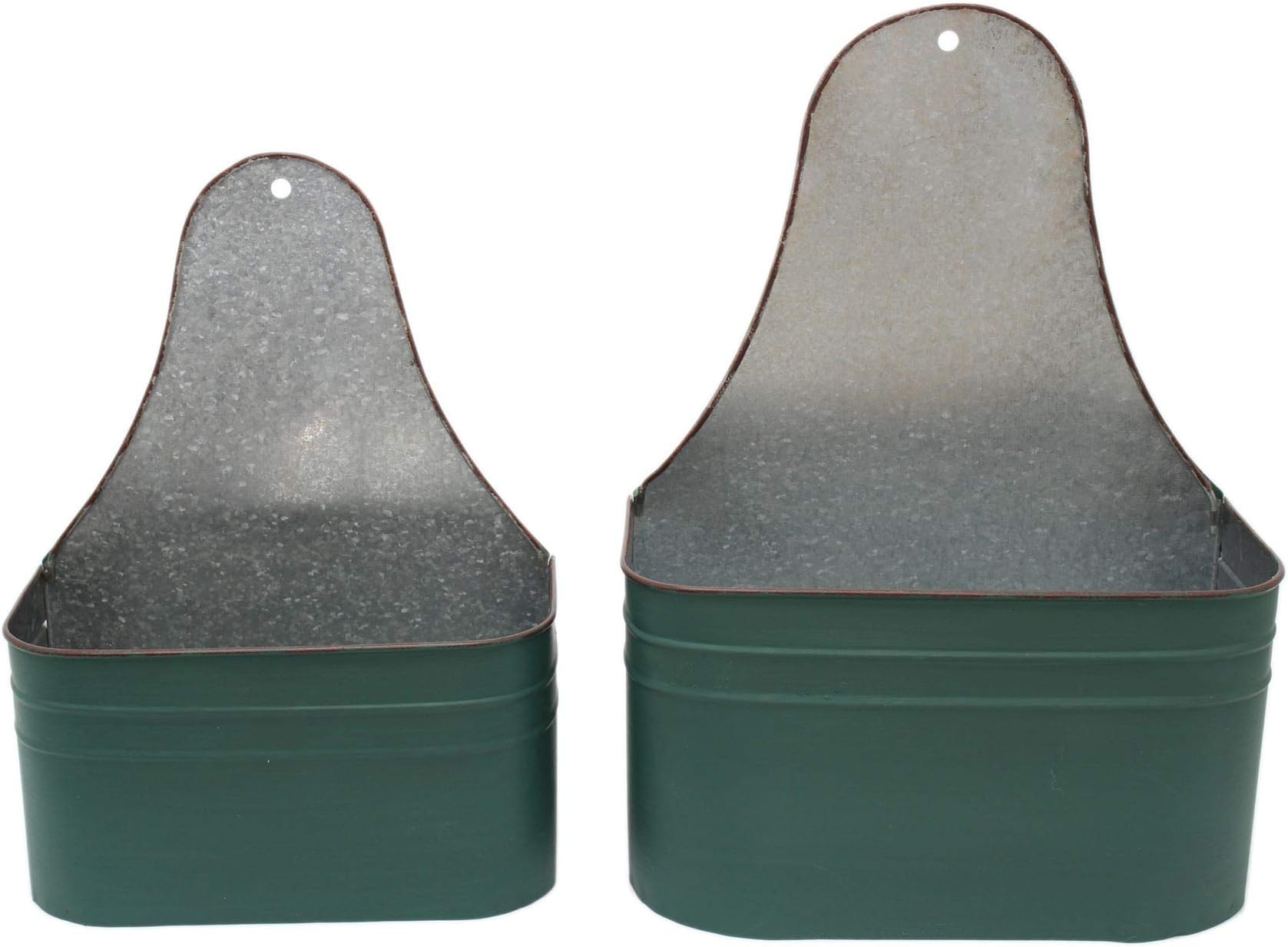 Carousel Home and Gifts Wall Mounted Set Of 2 Metal Garden Planters ~ Outdoor Flower Pots