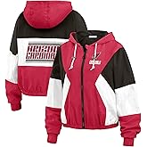 WEAR by Erin Andrews Women's NFL Plus Size Color Block Full-Zip Windbreaker Jacket
