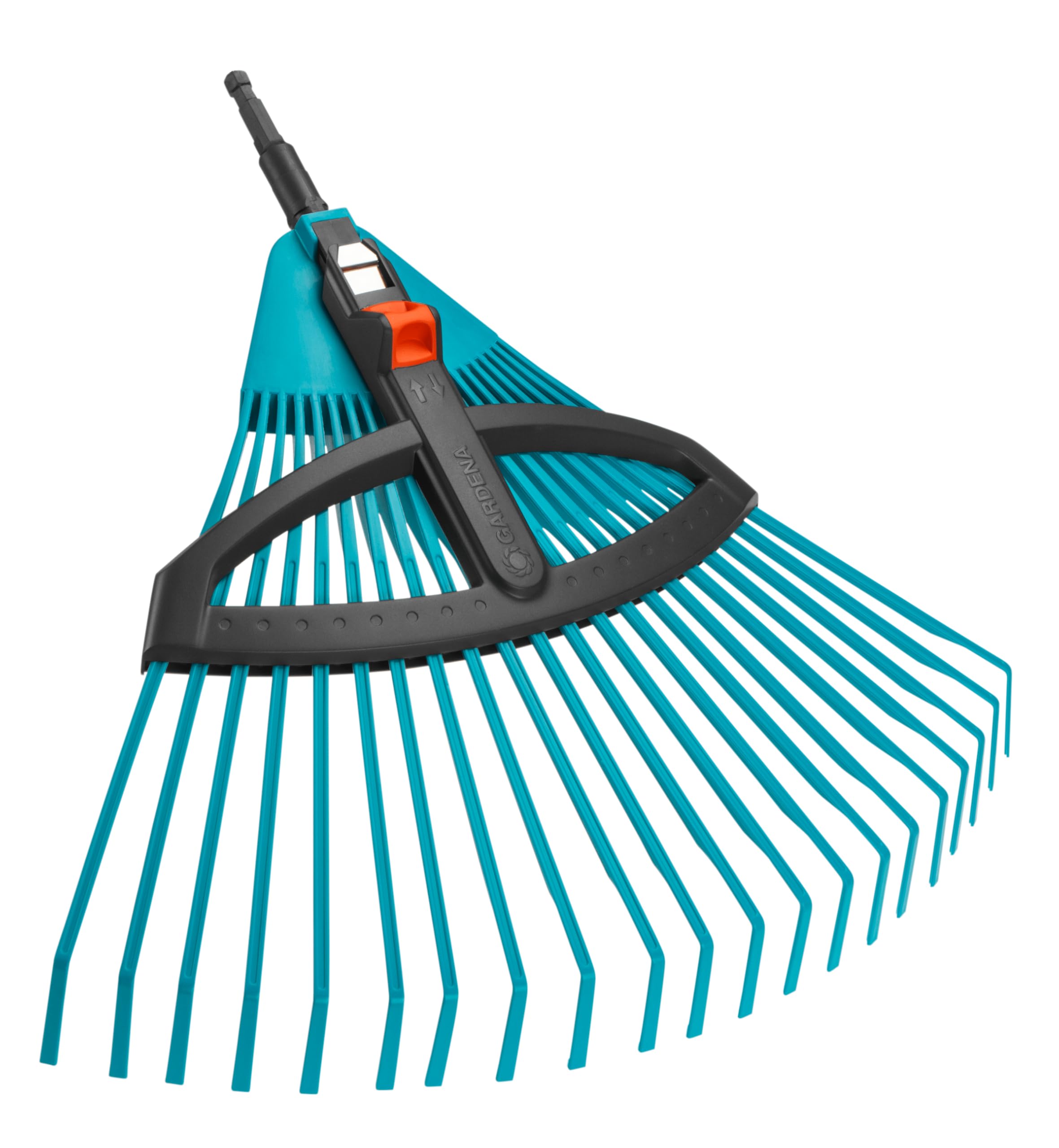 Gardena combisystem Plastic Adjustable Rake: Leaf rake with adjustable elastic plastic tines, working width of 35-52 cm, wobble-free work (3099-88)