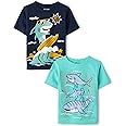 The Children's Place Boys' and Toddler Animal Short Sleeve Graphic T-Shirts,multipacks