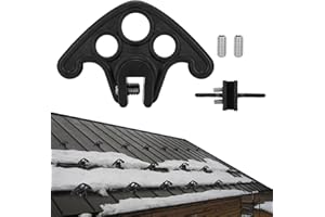 MARGAR 50 Pack Snow Guards for Metal Roofs, Plastic Roof Ice Guard for Standing Seam Metal Roofing, Stops Roof Snow from Breaking Up (Includes Set Screws)