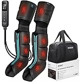 CINCOM Leg Massager with Heat and Compression, Air Compression Boots for Leg Calf & Foot Recovery, Edema Relief, FSA-HSA Eligible