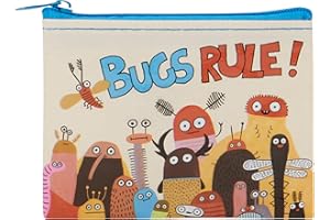 Blue Q Coin Purse – Cute Coin Pouch for Men and Women, Small Wallet Keychain Organizer, Zipper Bag for Coins, Gift Cards & Earbuds, Mini Card Holder, Compact Zip Wallet, 3"h x 4"w