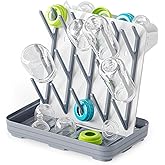SpaceAid Baby Bottle Drying Rack with 20 Hooks, Space Saving Kitchen Bottles Rack Dryer, Vertical Baby Bottle Holder Organize