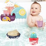 GILOBABY Bath Toys Set Waterfall Gears Bear Cactus Suction Cup 6M+ view 2