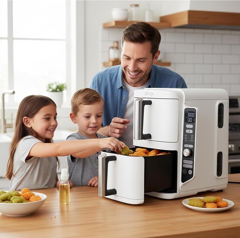 SL400EUWH Doppel XL Doppel-Heißluftfritteuse - weiß