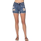 Judy Blue Women's High-Rise Printed Pocket Lining Cutoff Shorts