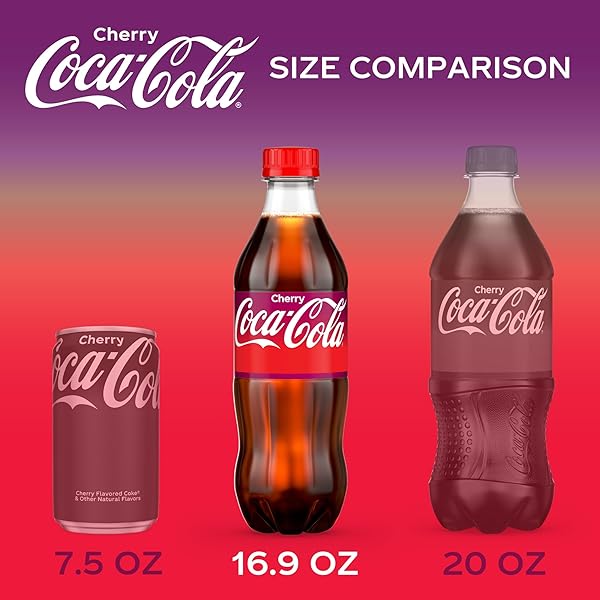 COCA-COLA CHERRY SODA SOFT DRINK, 16.9 FL OZ, 6 PACK