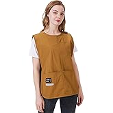 Nanxson Waterproof Cobbler Apron for Women with Pockets Barber Smock Buckle Design Hair Stylist Apron for Kitchen Garden Men