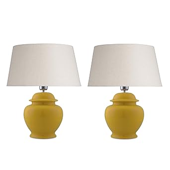 yellow table lamp base