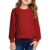 blibean Girls Fall Sweatshirt Tween Crewneck Cable Knit Tops Size 6-15 Years