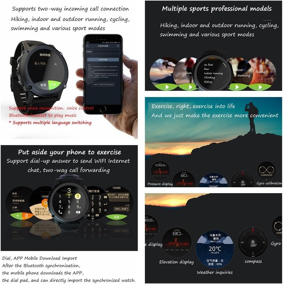 Amazon.com: QAR Smart Watch Mobile Phone Telecommunications ...