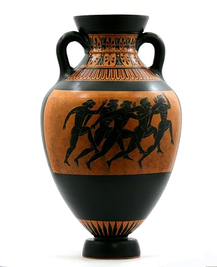 Panathenaic Prize Amphora Runners Ancient Greek Vase Pottery